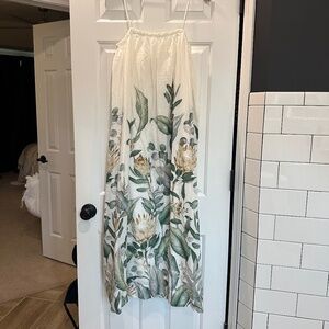 H&M Tropical Linen Maxi Dress -S